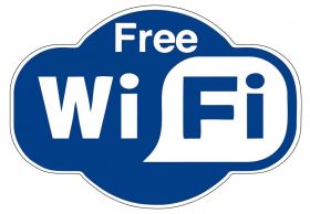 Next επιγραφή pvc "Free wi-fi" 15x20εκ.