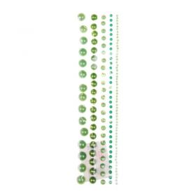 Πέρλες αυτοκόλλητες πράσινες 115τεμ. σε καρτέλα