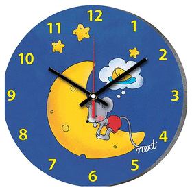 Νext ρολόι Ø31εκ. "ποντίκι-φεγγάρι"