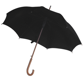 Ομπρέλα αυτόματη μαύρη ξύλινη λαβή Ø105εκ.