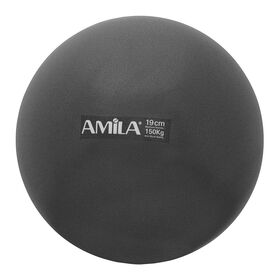 Μπάλα Pilates Amila 19cm Μαύρη Bulk