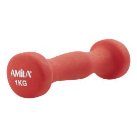 Βαράκια με Επένδυση AMILA Soft Weight 2x1kg Κόκκινα