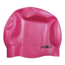 Σκουφάκι Κολύμβησης AMILA Ροζ (μεσαία μαλλιά)