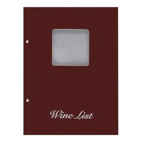 Wine List με Παράθυρο Basic 23,5x32εκ. Μπορντώ