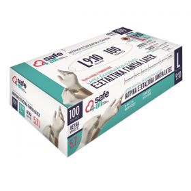 Ιατρικά Εξεταστικά Γάντια Latex μίας Χρήσης Λευκά Χωρίς Πούδρα M 100τεμ.