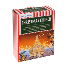 Ξύλινη Διακοσμητικό Χριστουγεννιάτικη Εκκλησία Φωτιζόμενη 11x15εκ.