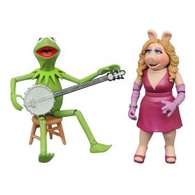 Σετ Φιγούρες Kermit και Miss Piggy 18εκ. (The Muppet Show) Diamond Select