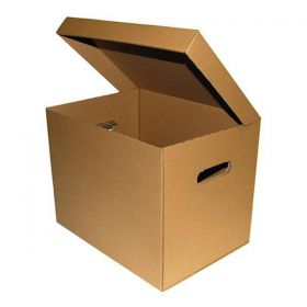 Κουτί Κραφτ Οικολογικό με Αναδιπλούμενο Καπάκι Υ26x34x27εκ.