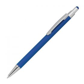 Στυλό Touch Pen Μεταλλικό με Λαστιχένια Επίστρωση Μπλε Υ14,5xØ0,8εκ.