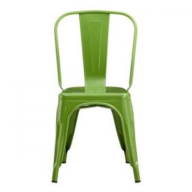 Καρέκλα Μεταλλική Loft Στοιβαζόμενη Olive Green 45x48xΥ85εκ.
