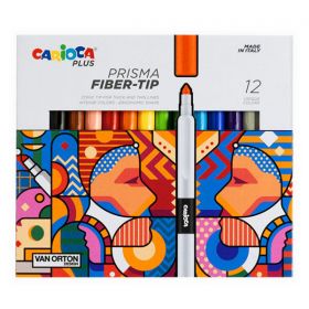Carioca Plus Prisma Fiber-tip Μαρκαδόροι 12 Χρωμάτων