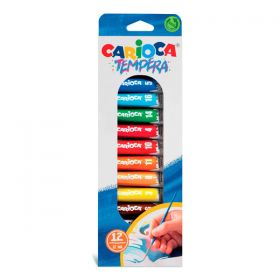 Carioca Τέμπερες 12 Χρωμάτων 10ml σε Πλαστική Θήκη