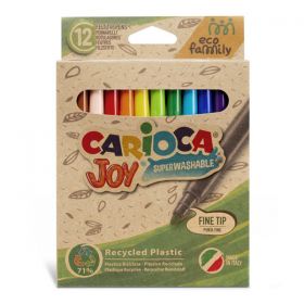 Μαρκαδόροι 12 Χρωμάτων Carioca EcoFamily Joy