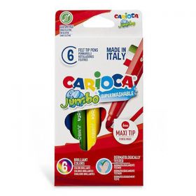 Μαρκαδόροι 6 Χρωμάτων Carioca Jumbo