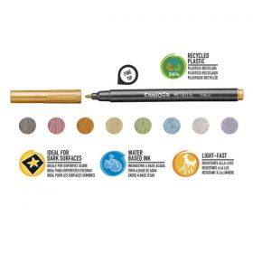Μαρκαδόροι 8 Χρωμάτων Carioca Metallic Fine Tip Markers