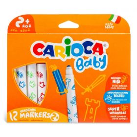 Μαρκαδόροι Baby 12 Χρώματα για Παιδιά 2+ Ετών Carioca