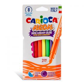 Μαρκαδόροι Neon 8 Χρωμάτων Carioca