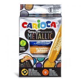 Μαρκαδόροι Ζωγραφικής 6 Χρωμάτων Carioca Temperello Metallic