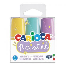 Μαρκαδόροι Υπογράμμισης Mini σε Παστέλ Χρώματα 3τεμ. Carioca