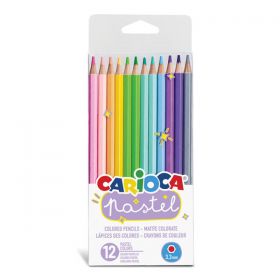 Ξυλομπογιές με 12 pastel Χρώματα Carioca