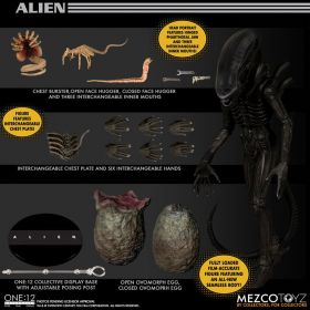 Φιγούρα Alien Xenomorph 18εκ. One12 Collective Mezco Toyz 2