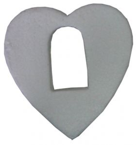 Καρδιά πολυστιρένης-φελιζόλ με τρύπα 8,5x9x1.5εκ.