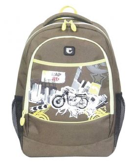 Tiger τσάντα πλάτης εφηβική Cozy καφέ με 2 θήκες 46x30x13εκ.