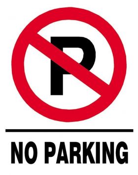 Next επιγραφή pvc "No parking" 15x20εκ.