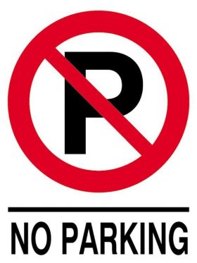 Next επιγραφή pp "No parking" 27x35εκ.