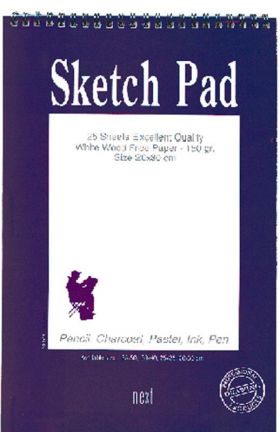 Next sketch pad μπλοκ σχεδίου 25x35εκ.,25φ. 160γρ.