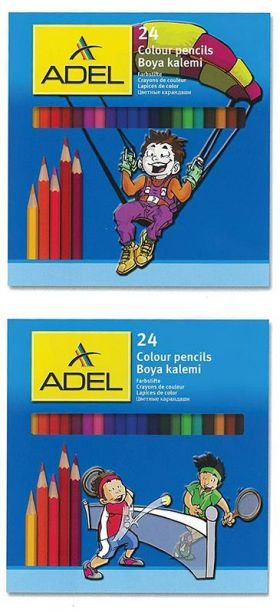 Adel ξυλομπογιές 24 χρώματα
