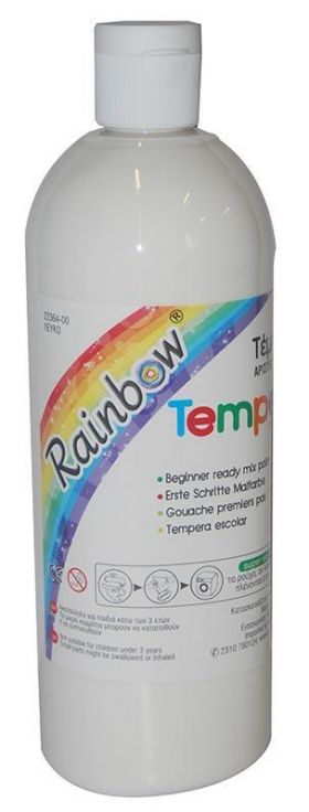 Rainbow τέμπερα λευκή 500ml