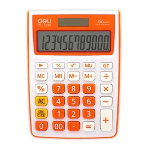 DELI Αριθμομηχανή Χρωματιστή Μικρή DL-1238 πορτοκαλι