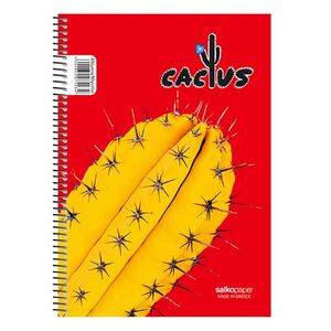 Τετράδιο Μονό Σπιράλ Cactus 17x25