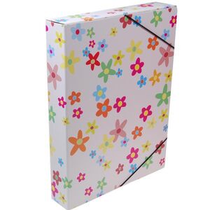 Νext κουτί με λάστιχο "Λουλούδια" Υ33.5x25x5εκ.