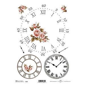 Ριζόχαρτο "clocks 1" 21x29εκ.   (ITD-R144)