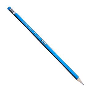 Μολύβι τριγωνικό με σβήστρα - ξύστρα μπλε 12τεμ