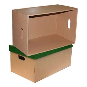 Χάρτινο Κουτί Αποθήκευσης με Πράσινο Καπάκι Υ31x66x40εκ.
