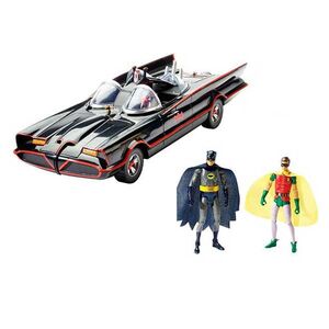 Αυτοκίνητο Batmobile με 2 Επετειακές Φιγούρες Batman & Robin