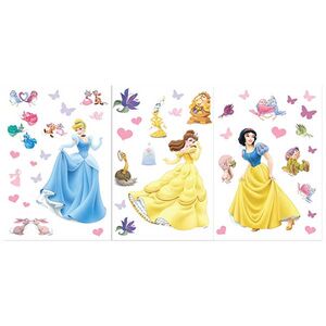 Αυτοκόλλητο Τοίχου Πριγκίπισσες της Disney (3 Φύλλα)
