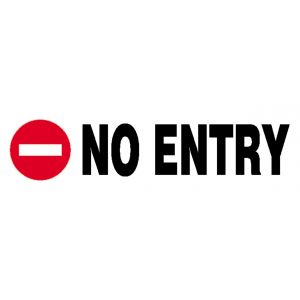Next επιγραφή pvc "No entry" 7x22εκ.
