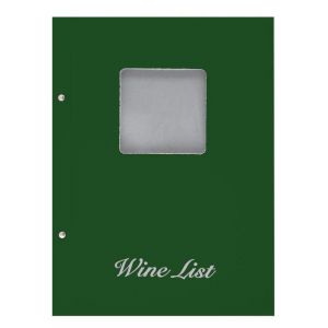 Next wine list με παράθυρο basic 23,5x32εκ. πράσινο