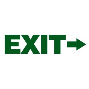 Next επιγραφή pvc "Exit" 7x22εκ.