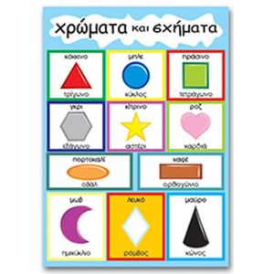 Next εκπαιδευτική αφίσα "Χρώματα και σχήματα" 50x70εκ.