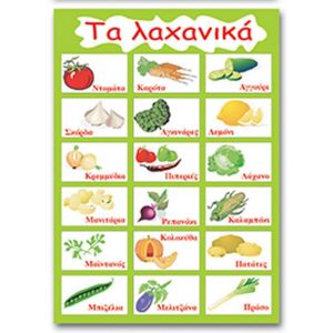 Next εκπαιδευτική αφίσα "Τα λαχανικά" 50x70εκ.