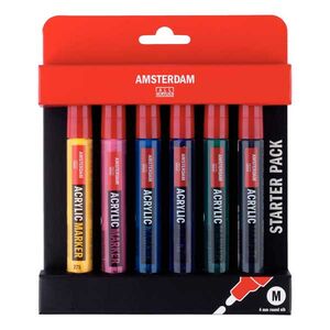 Talens Amsterdam Σετ Ακρυλικοί Μαρκαδόροι 4mm 6τεμ