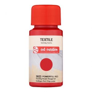 Talens χρώμα textile 3023 powerful red 50ml