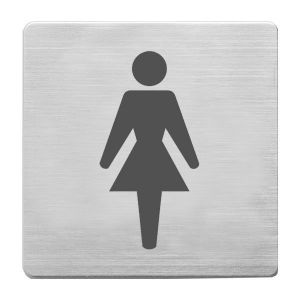Πινακίδα WC Γυναικών Inox Alco