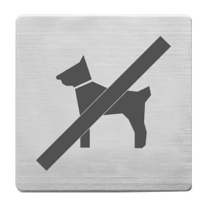 Πινακίδα Inox Απαγορεύεται η Είσοδος σε Ζώα Alco