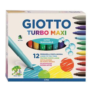 Μαρκαδόροι Χοντροί 12τμχ Turbo Maxi Giotto